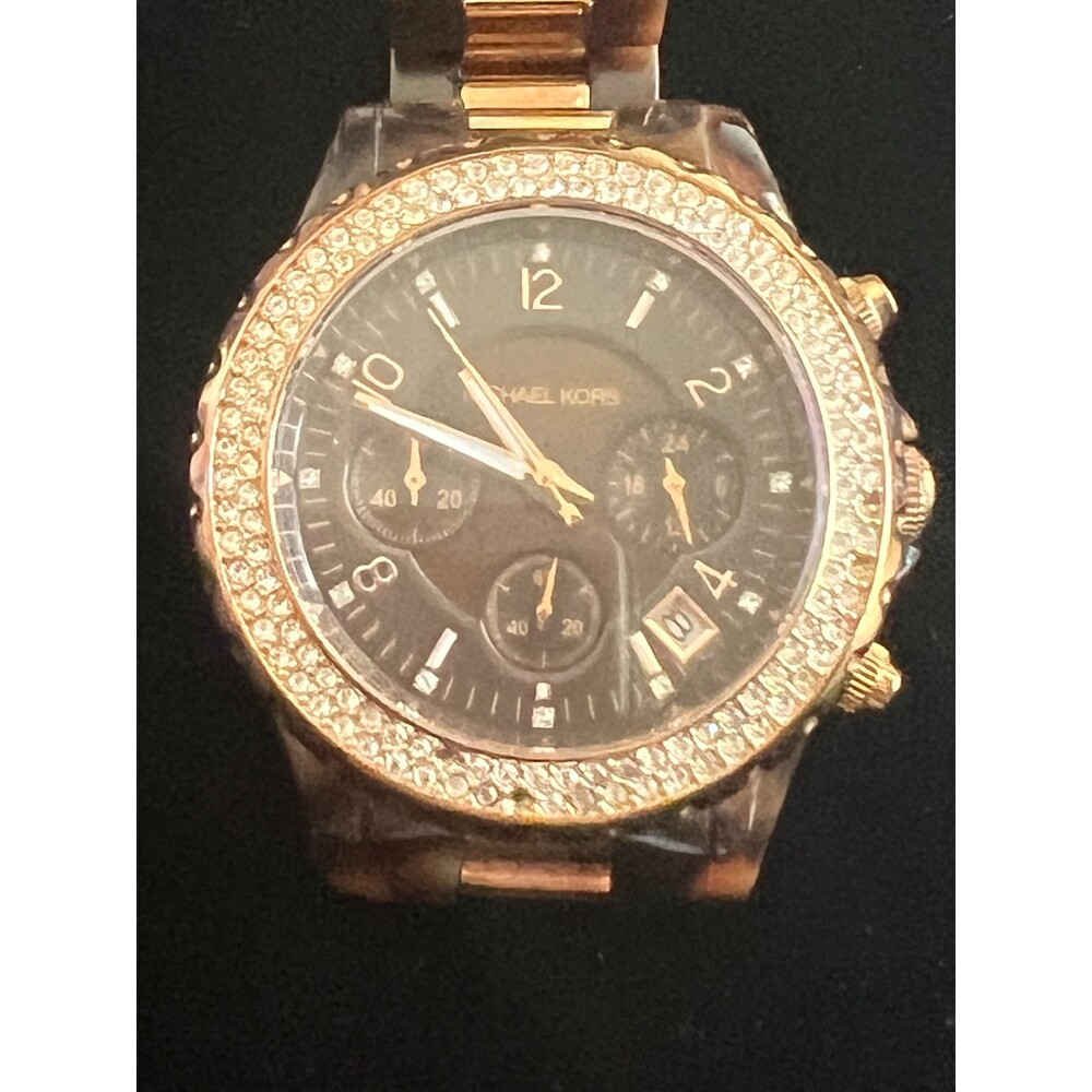 Michael Kors - MK5416 43mm Madison Brown Acetate Chronograph Watch